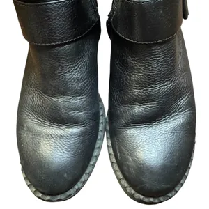 Gentle Souls Booties Womens Size 8 Black Leather Binta Slit Moto‎ Bootie Zip thumbnail 3