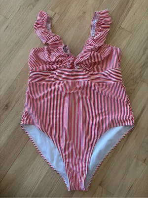 Pink Lily Striped One-Piece Swimsuit thumbnail 2