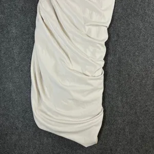 Ten by Babaton Vertigo Mini Dress Matte Pearl One Shoulder Ruched 114001 S thumbnail 7