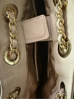 BCBGMaxAzria Quilted Tassel Shoulder Bag in Light Cream thumbnail 7