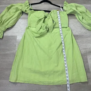 Sabo Skirt Green Double Knot Cut Out Mini Dress Size 10 thumbnail 9