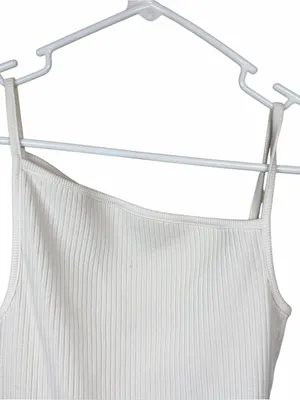 AGOLDE Priya Ribbed Organic Cotton Tank Clean Girl Y2K Powder Minimalist Size M thumbnail 6