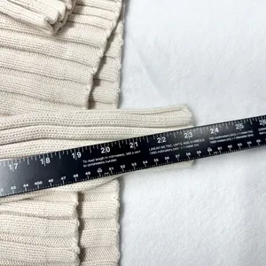 Banana Republic Ribbed Turtleneck Sweater‎ Womens L Cream Classic Cotton Size L thumbnail 4