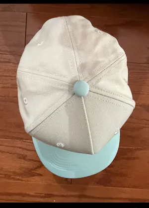 Riverbed Threads “Financially irresponsible!” adjustable hat - cream & sea green. Gently warn and in excellent condition & clean. Unisex/ One size. Non-smoking home. Priced at as is condition. Don’t like my price make a reasonable offer. thumbnail 5
