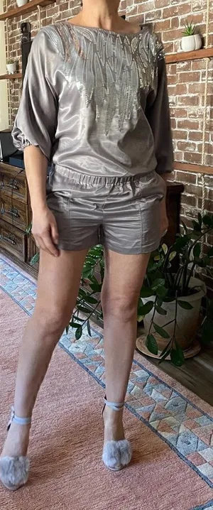 Satin with sparkles rompers thumbnail 1