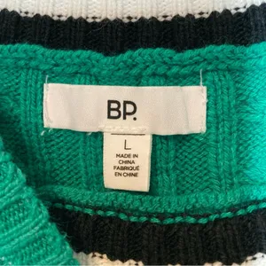 BP Nordstrom Green White Black Cable Knit Sleeveless Sweater Vest Top Large thumbnail 6