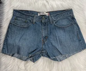 Levi’s 559 Relaxed Cut From Mens Jeans Faded Blue Denim Cut Offs thumbnail 1