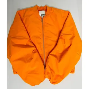 Anthropologie ICHI IHELISO JA Bomber Jacket size 38/ Medium Orange Full zip thumbnail 6