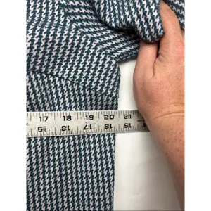 Boden size 16 boat neck Classic green white teal Houndstooth Shift Dress thumbnail 6