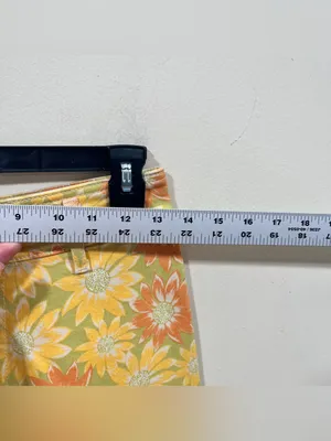 Zara Yellow Floral Wide Leg Jeans The Marine Straight size 6 floral yellow Y2K thumbnail 4