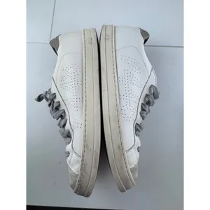P448 John Womens White‎ Leather Suede Low Top Sneakers Size 38 7.5 8 thumbnail 6