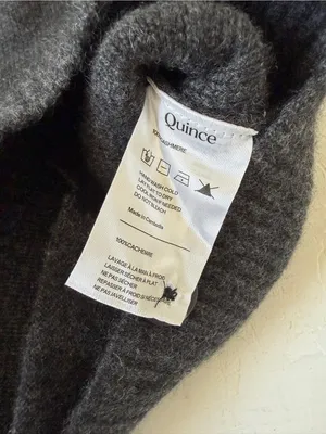 Quince 100% Mongolian Cashmere Structured Cardigan Grey Charcoal Size XL thumbnail 6