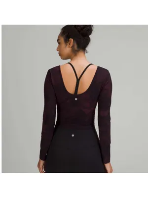 Lululemon Align Long Sleeve Shirt Diamond Dye Cassis Black Sz 4 thumbnail 2