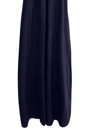 NEW Oversized Cotton Sleeveless Cotton Jumpsuit Adjustable Straps M Navy Blue thumbnail 8