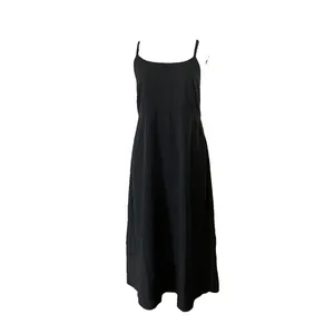 Everlane The Japanese GoWeave Cross-Back Slip Dress Sleeveless Black Size 2 thumbnail 2