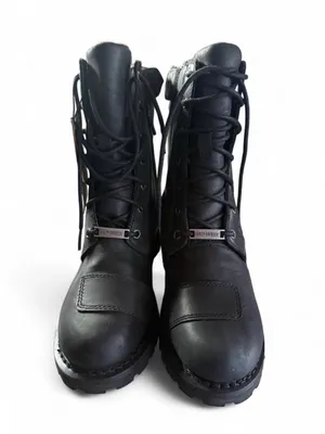 Harley-Davidson Black Lace-Up Buckle Combat Boots thumbnail 3