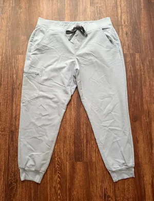 FIGS Women’s Dusty Blue Zamora Jogger Scrub Pants - Size L Petite Nursecore thumbnail 1