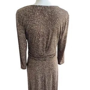 VTG Robbie Bee Maxi Dress Women 10 High Ruched‎ Waist Ditsy Print Modest Retro thumbnail 5