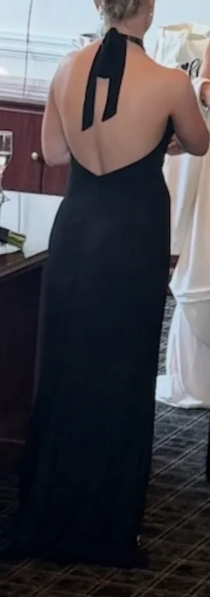 Lulus Black Chiffon Bridesmaid Dress thumbnail 2