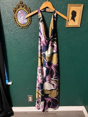 Banana Republic Halter Neck Midi Dress Sz Medium NWT thumbnail 2