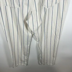 American Eagle Momjean White Blue‎ Striped Plus Size 18 Boho Casual Beach thumbnail 7