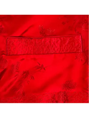 Peony Asian Kimono Jacket REVERSIBLE Blue Floral or Red Shanghai China Vintage L thumbnail 10