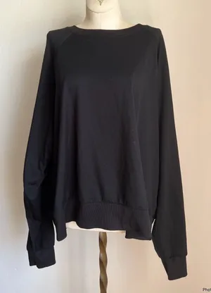 Quince Black Long Sleeve Crewneck Pullover thumbnail 1