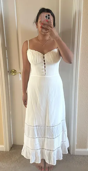 Harvest Dress In Ivory thumbnail 1