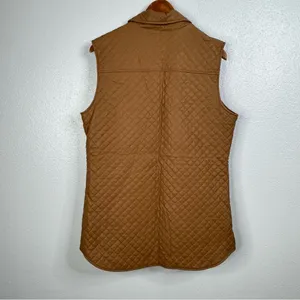 Marc New York‎ Brown Faux Leather Quilted Vest Size Medium thumbnail 2
