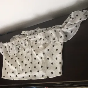 Express | Polka Dot Off The Shoulder Crop Top thumbnail 6
