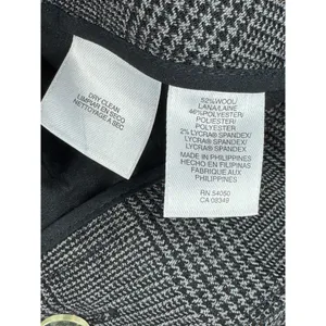 Jones‎ New York Signature Petite 10P Houndstooth Pants Wool Blend Bootcut Career thumbnail 6