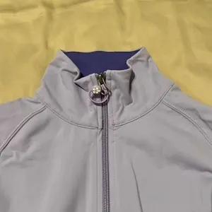 Tuff athletics szXS lavender zip front high neck lightweight jacket thumb holes thumbnail 3