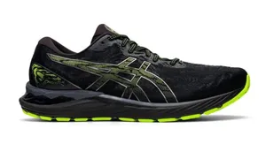 Asics Black Running Shoe with Neon Green Accents thumbnail 1