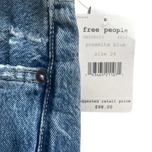 Free Free People High-Waist Lita Distressed Jeans NWT thumbnail 8