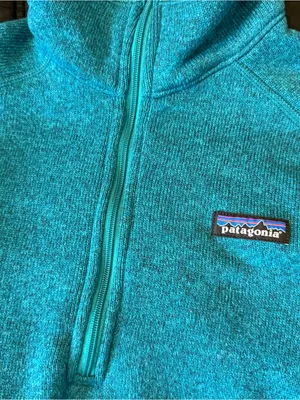Patagonia Teal Half-Zip Turtleneck Pullover thumbnail 3