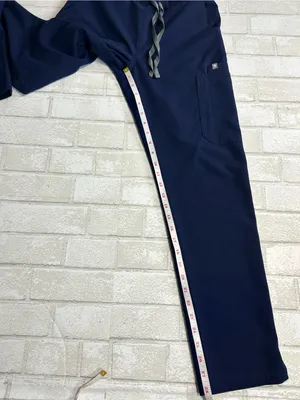 Figs Yola Skinny Scrub Navy Drawstring Scrub pants Style TW2000 thumbnail 5