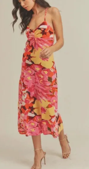 Lush floral midi dress thumbnail 1