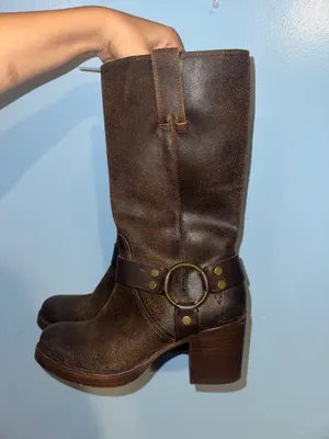 Frye Jean Harness Leather Boots thumbnail 3