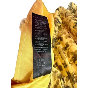 Topshop Yellow Floral‎ Sheer Ruffle Tie Mini Dress US 6 Boho Chic Romantic NWT thumbnail 10