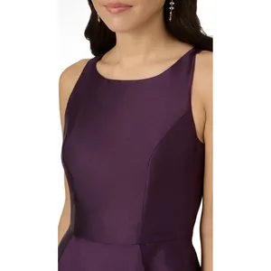 Adrianna Papell Mikado High-Low Gown Size 4 Moody thumbnail 4