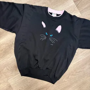 Vintage Cat Sweatshirt G2 Black Size XL thumbnail 2
