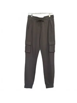 Alo Yoga Unwind Cargo Sweatpants Joggers Tapered Shadow Women's Size Medium thumbnail 2