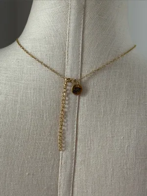 Plunder Gold Square Pendant Necklace with Engraved Sentiment thumbnail 7