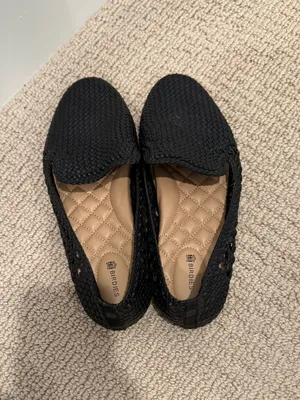 BIRDIES The Starling Loafers in Black Woven Mesh Vegan Leather size 9.5 thumbnail 6