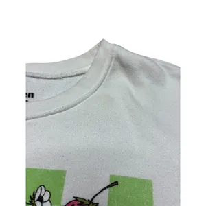 Golden Hour Strawberry Floral Fruit Market White Light Pullover Sweater Medium thumbnail 9