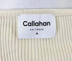 Callahan New Open Front Ring Bell Sleeve Ribbed Vera Top Creme thumbnail 17
