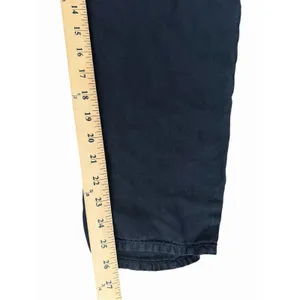 Match Point Pants Womens Medium 100% Linen Straight Leg Black Pockets #III11-1 thumbnail 7