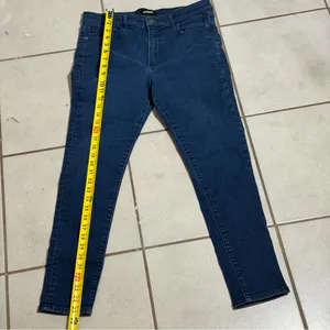 Express Denim High Rise Dark Blue Streetwear Women's Skinny Jeans size‎ 12R thumbnail 6