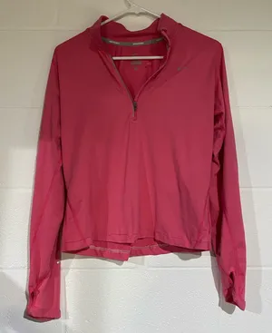 Nike pink quarter zip Longsleeve medium thumbnail 1