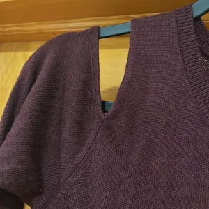 Garage Burgundy Cold Shoulder Knit Dress thumbnail 3